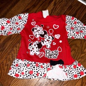 Vintage Puppy Dalmatian print HealthTex shirt size 3 T